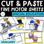 Cut and Paste Fine Motor Sheets: January