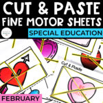 Cut and Paste Fine Motor Sheets: February