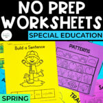No Prep Basic Skills Worksheets: Spring