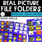 Basic Skills File Folders for Special Education (REAL PICTURES)