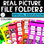 Colors File Folders for Special Education (REAL PICTURES)