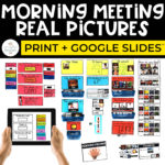 Morning Meeting Real Pictures Print + Google Slides™ | Special Education