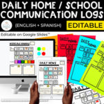 Daily Home Communication Logs Special Ed (Editable Daily Communication Sheets)
