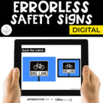 Digital Errorless Safety Signs (Real Pictures) | Interactive PDF + Boom Cards™