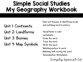 Geography Workbooks Bundle for Special Ed - Image 2