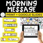 Morning Message with Visuals for Special Education | Print + Digital
