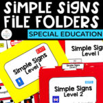 Simple Signs File Folders for Special Education