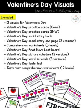 Valentine's Day Visuals for Special Education