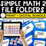 Simple Math File Folders Bundle | Set 2 (Digital File Folders for Special Ed)