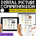 Digital Picture Comprehension Halloween and October for Special Education