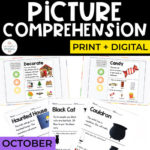 October Comprehension | Print + Digital Picture Comprehension for Special Ed