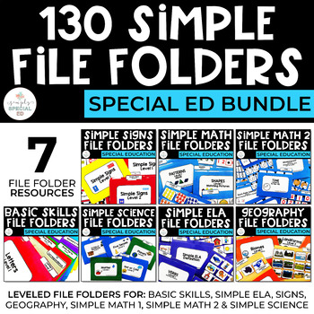 Simple File Folders Bundle | PRINT + DIGITAL File Folders for Special Education - Image 2