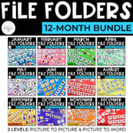 Seasonal File Folders: Year-Long Bundle