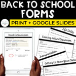 Back to School Forms Print + Digital for Special Education