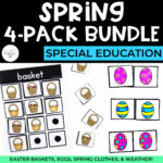 Task Box 4-Pack: Spring (Matching + Sorting)