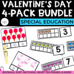 Task Box 4-Pack: Valentine’s Day (Matching, Sorting + More)