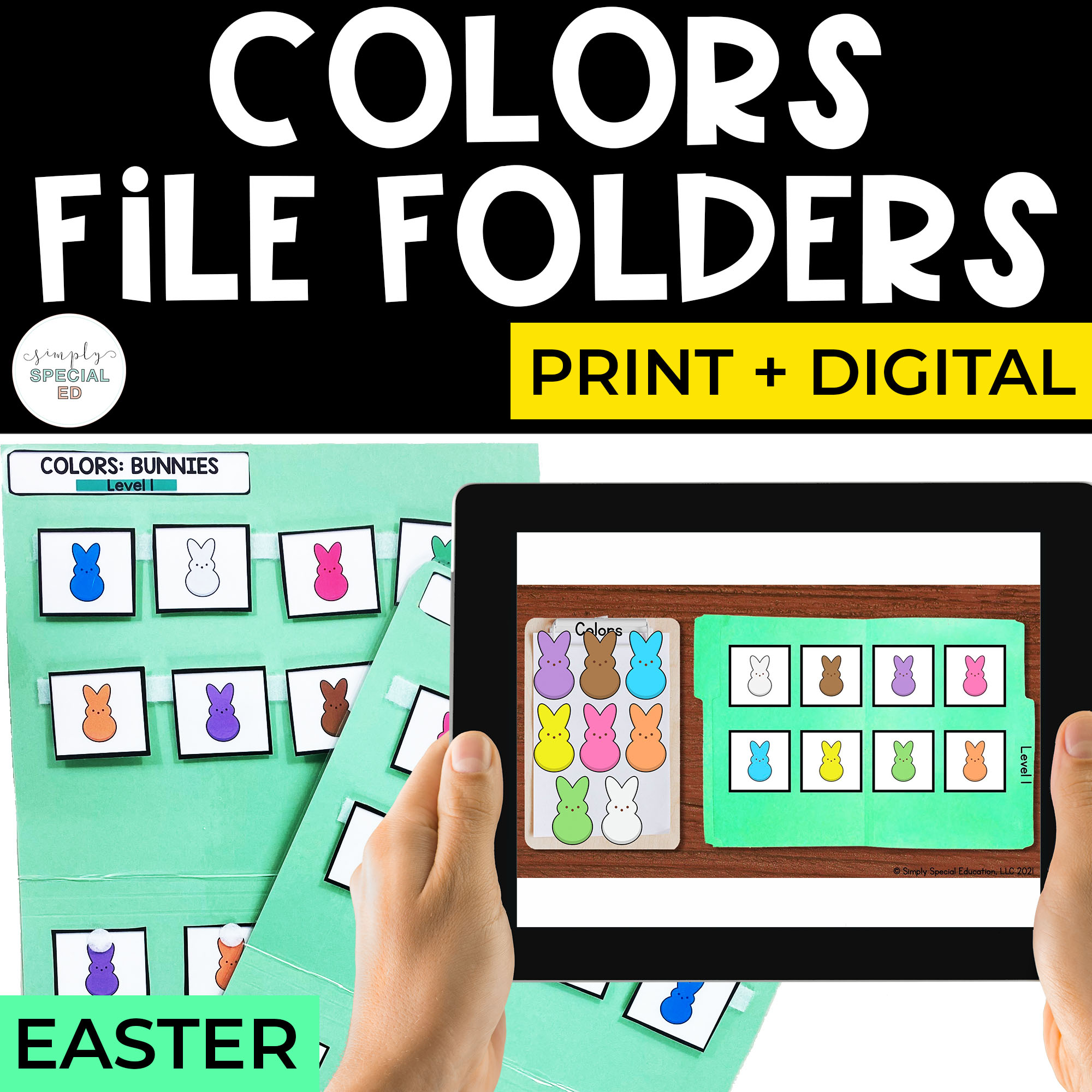 Colors File Folders: Easter | Print + Digital