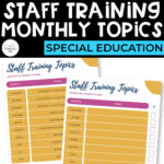 Staff Training: Monthly Topics + Template