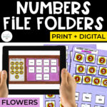 Numbers File Folders: Flowers | Print + Digital