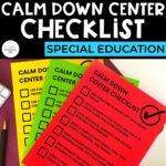 Calm Down Center Checklist