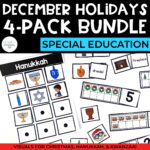 Task Box 4-Pack: December Holidays (Matching + Sorting)