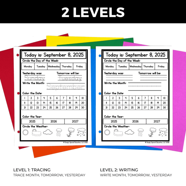Daily Visual Calendar Worksheets: 2025-2026 - Image 4