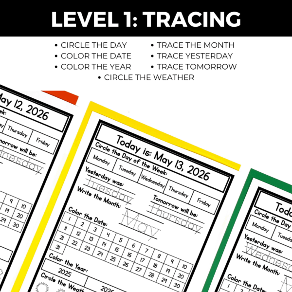 Daily Visual Calendar Worksheets: 2025-2026 - Image 5