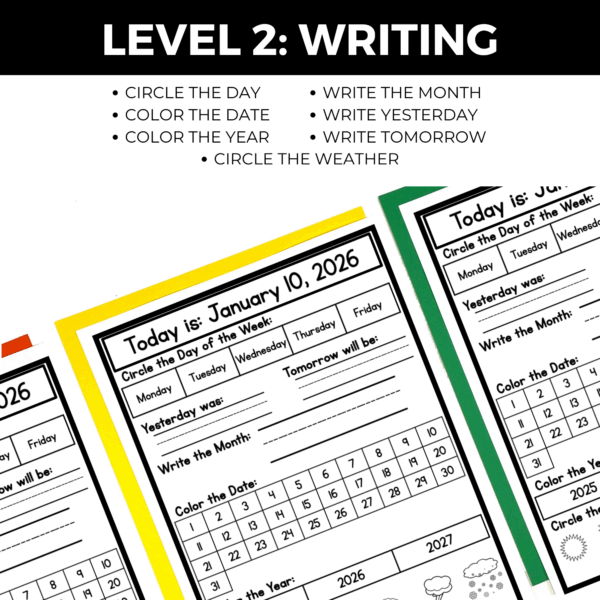 Daily Visual Calendar Worksheets: 2025-2026 - Image 6
