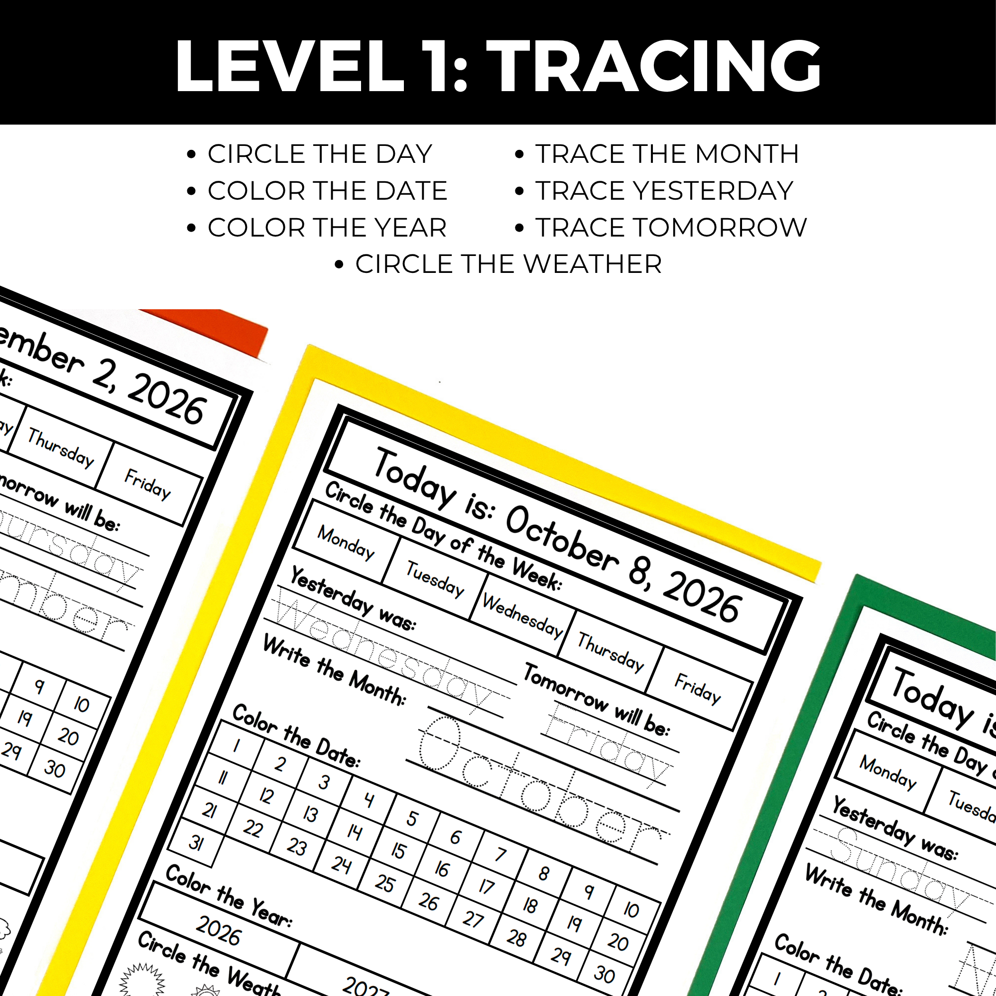Daily Visual Calendar Worksheets: 2026-2027 - Image 5