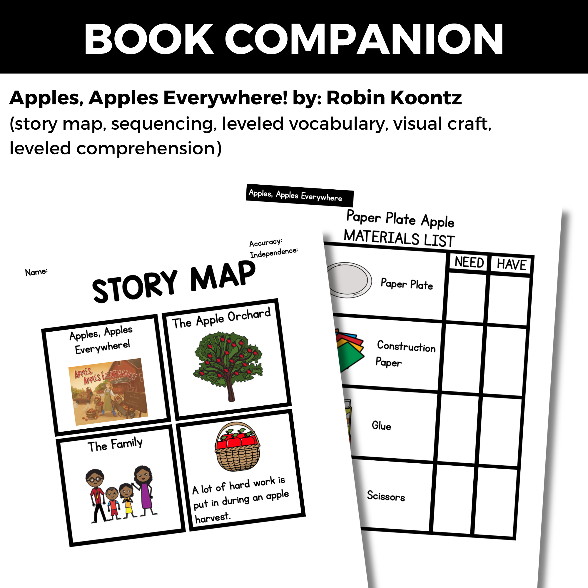 Apples Center Activity Bundle - Image 4