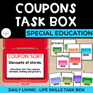 Daily Living Task Boxes: Coupons