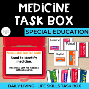 Daily Living Task Boxes: Medicine Bottles