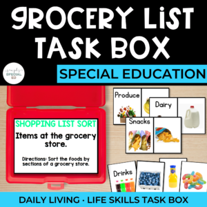 Daily Living Task Boxes: Grocery Shopping List