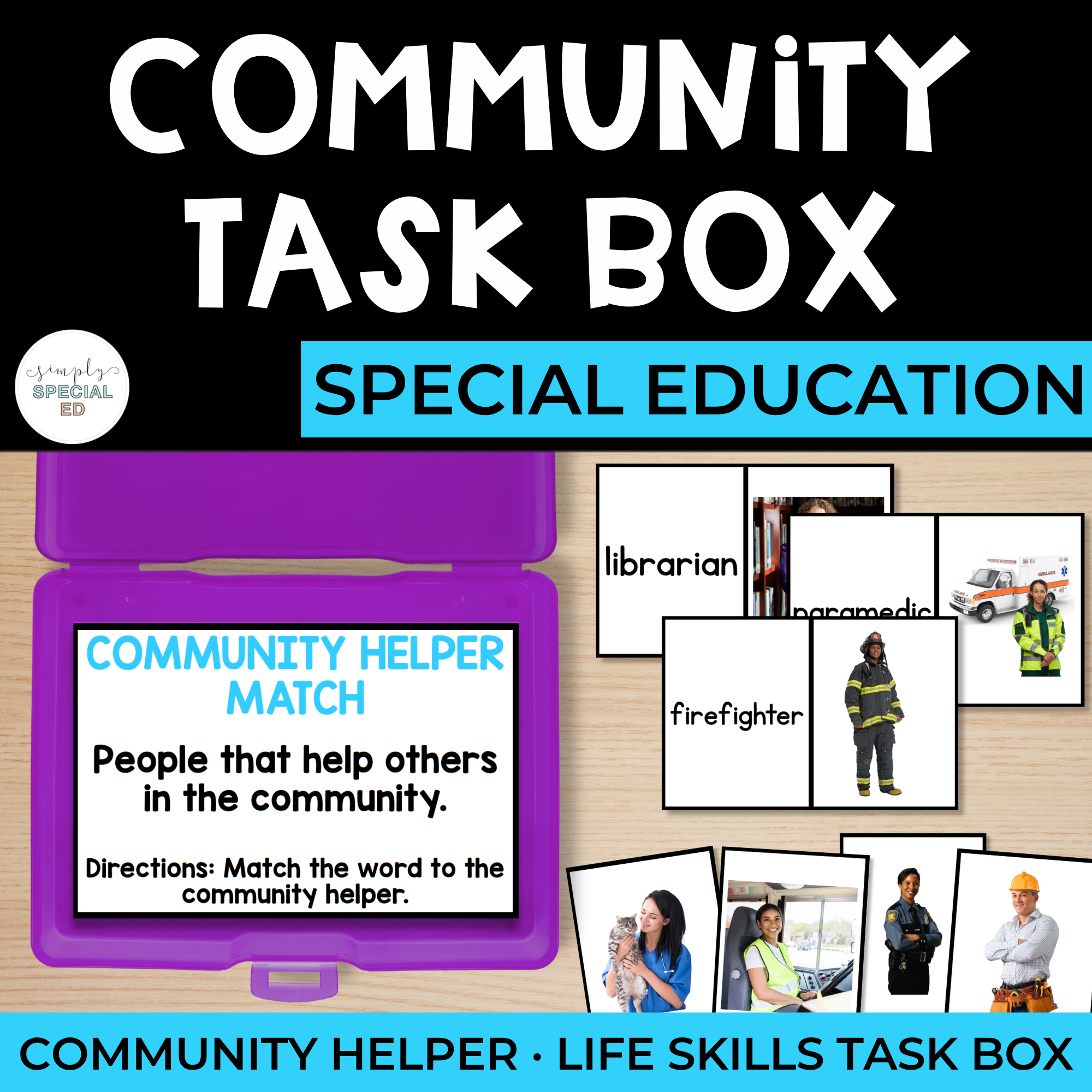 Community Helper Task Boxes