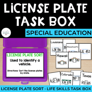 Sorting Task Boxes: License Plates