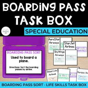 Sorting Task Boxes: Boarding Pass