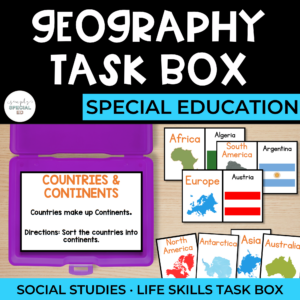 Geography Task Boxes: Continents and Countries