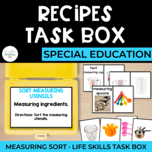 Recipe Task Boxes: Measuring Utensils