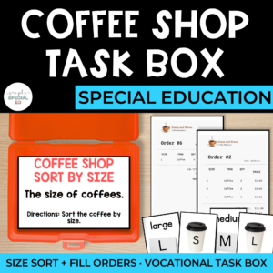 Vocational Task Boxes: Coffee Store