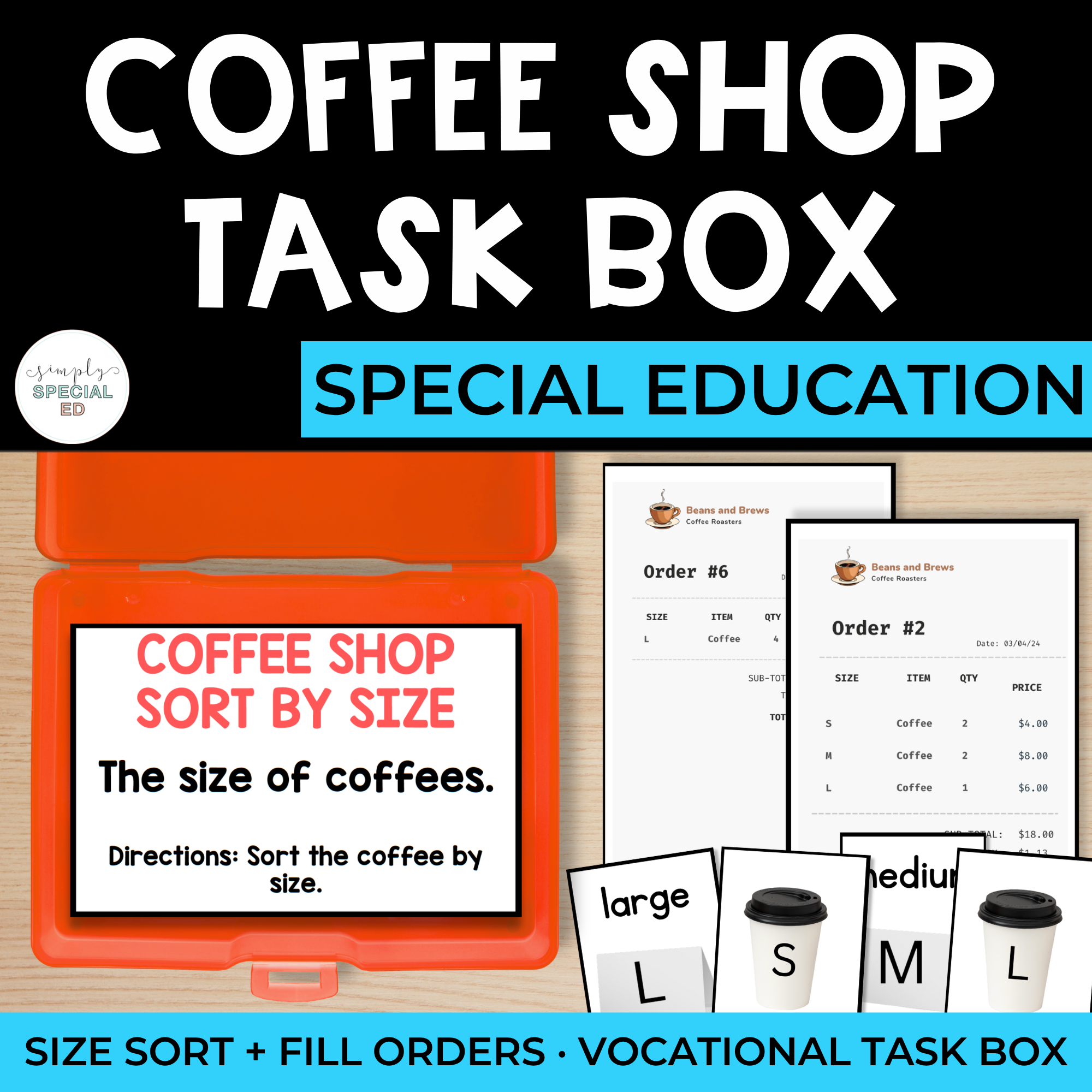 Vocational Task Boxes: Coffee Store
