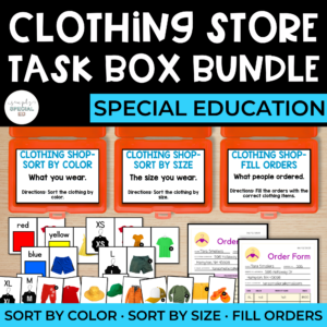 Vocational Task Boxes BUNDLE: Clothing Store