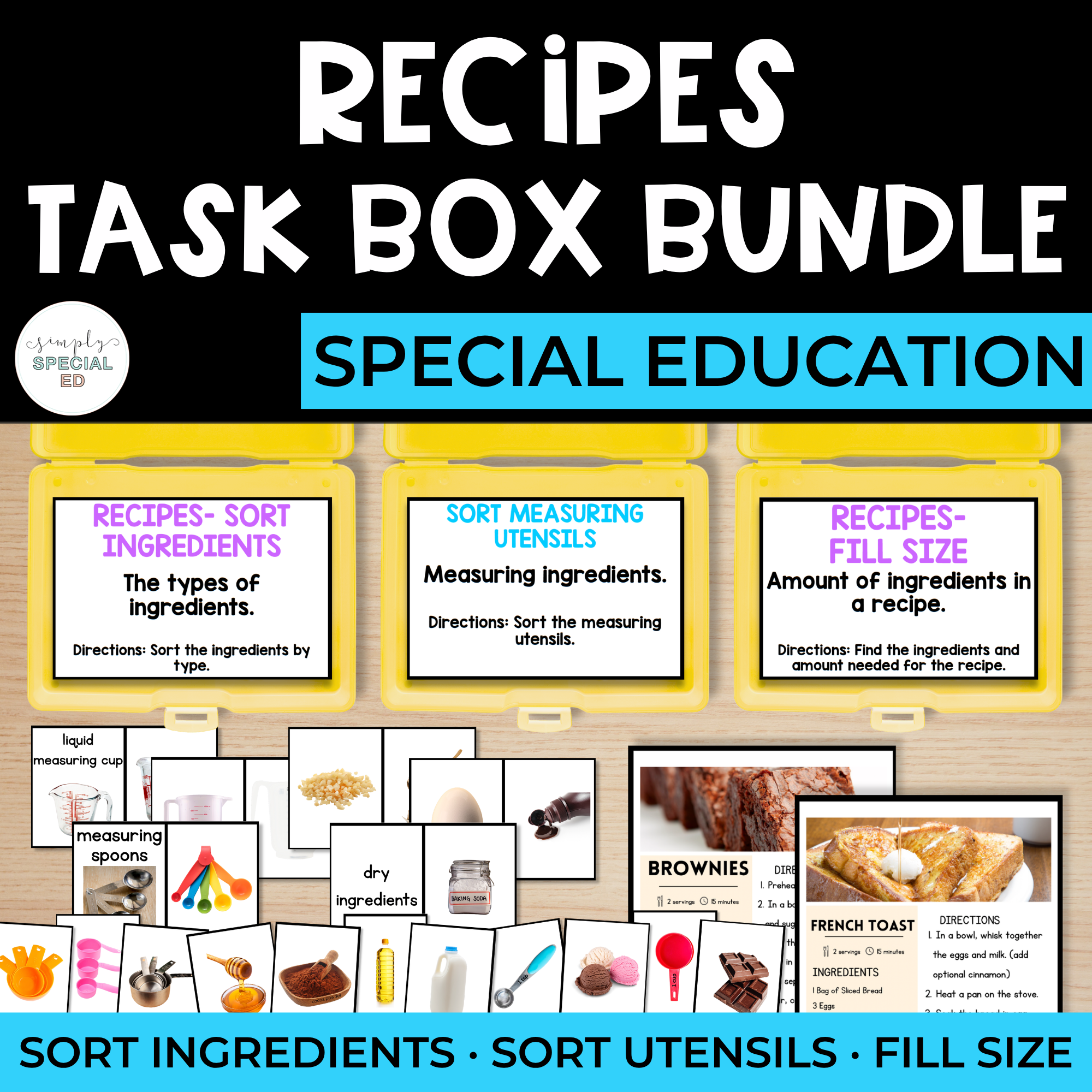 Recipes Task Boxes BUNDLE