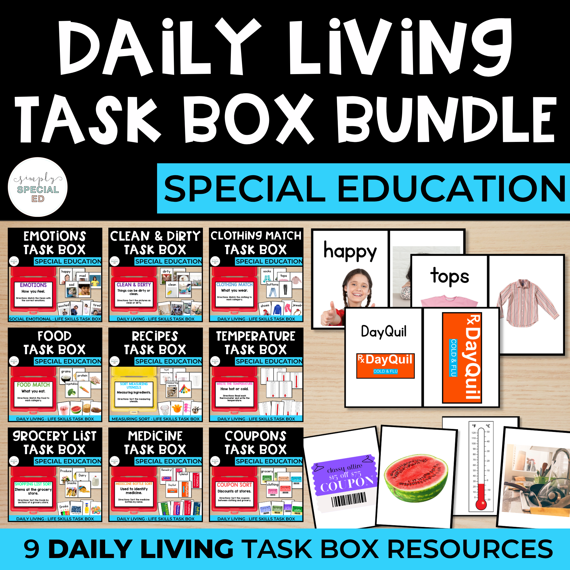 Daily Living Task Boxes BUNDLE